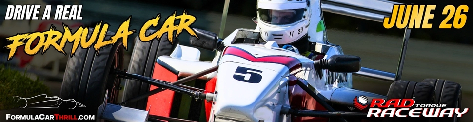 Formula Car Thrill 2026 at RAD Torque Raceway Promotional Graphic - Desktop